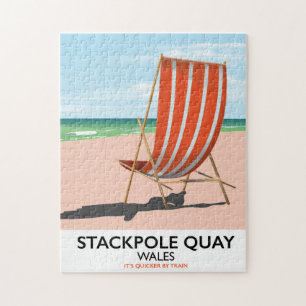 Stackpole Quay Wales strand reisposter Legpuzzel