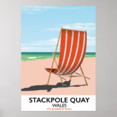 Stackpole Quay Wales strand reisposter Poster (Voorkant)