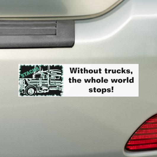 Stacks De hele wereld stopt Bumpersticker (Op auto)