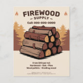 Stacks of Split Logs - Firewood Supply Flyer (Voorkant)