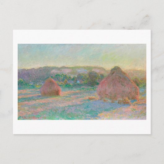 "STACKS OF WHEAT" 1890-91 CLAUDE MONET BRIEFKAART (Voorkant)