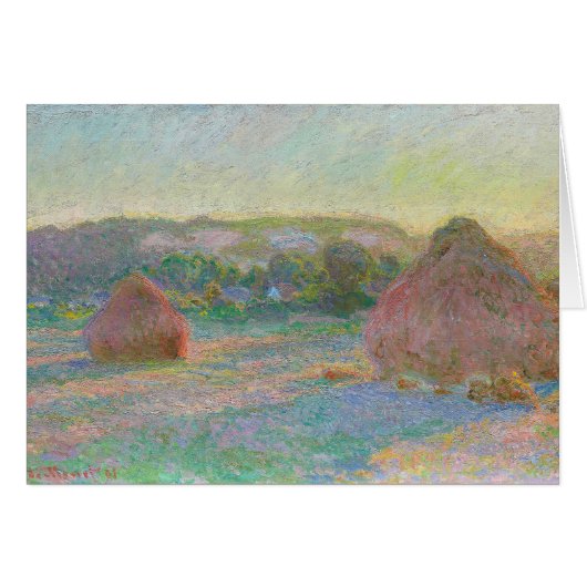 Stacks van Wheat Summer Claude Monet Artwork (Voorkant Horizontaal)
