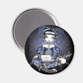 Stacy Blue Lab Top Fairy Magnet (Voorkant / Achterkant)