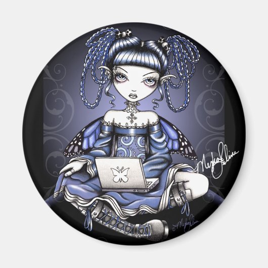Stacy Blue Lab Top Fairy Magnet (Voorkant)
