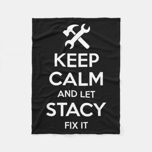 Stacy Fix citaat Funny Verjaardag Gepersonaliseerd Fleece Deken (Voorkant)