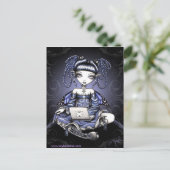 Stacy Midnight Surfing LapTop Fairy Briefkaart (Staand voorkant)