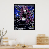 Stacy Pink Feary City Scape Tattooed Poster (Keuken)