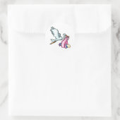 Stacy Stork Ronde Sticker (Tas)