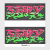 Stacy Vorname Name Graffiti Aufkleber Sticker (Vel)