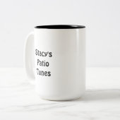 Stacy's Patio Tunes Coffee Mug Tweekleurige Koffiemok (Voorkant links)