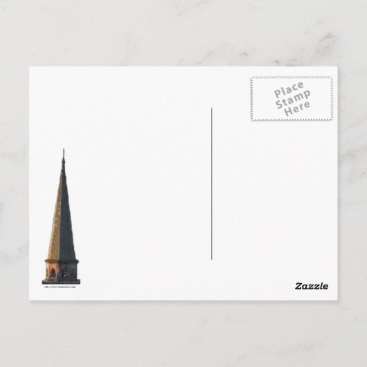 Stad aan de rivier briefkaart (Achterkant)