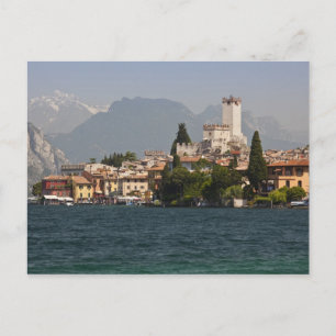 Stad aan het meer, Malcesine, provincie Verona, It Briefkaart