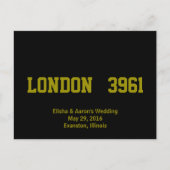 Stad & Afstand Trouwtafel Briefkaarten (Voorkant)