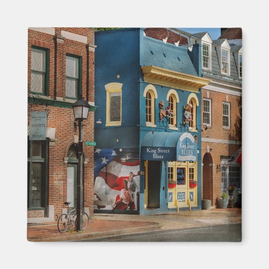 Stad - Alexandrië, VA - King Street Blues Magneet (Voorkant)