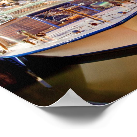 Stad Amsterdam van Night Poster (Hoek)