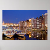 Stad Amsterdam van Night Poster (Voorkant)