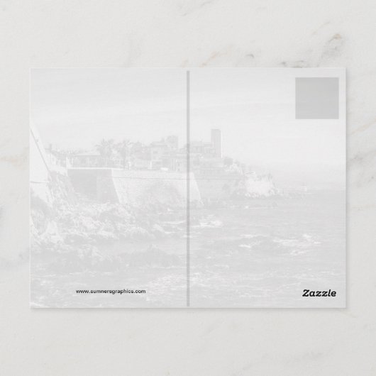 Stad Antibes, Briefkaart Frankrijk (Achterkant)