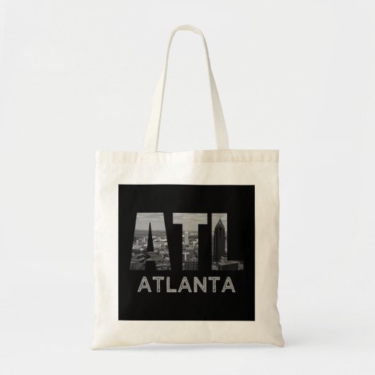 Stad Atlanta Georgia Skyline Cityscape Downtown Tote Bag (Voorkant)
