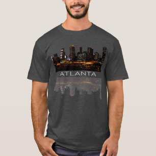 Stad Atlanta Nightlife Georgia Skyline Cityscap T-shirt