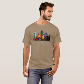 Stad Atlanta Waterverf GA T-shirt (Voorkant volledig)