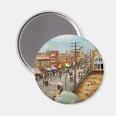 Stad - Atlantic City NJ - Steel Pier 1909 Magneet (Voorkant / Achterkant)