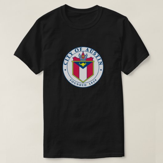 Stad Austin Officieel zegel T-Shirt (Donker) (Design voorkant)