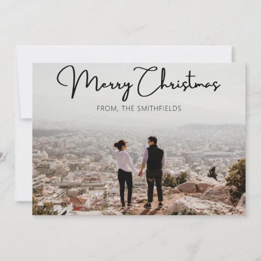 Stad Avontuur Kerstmis Feestdagenkaart (Voorkant)