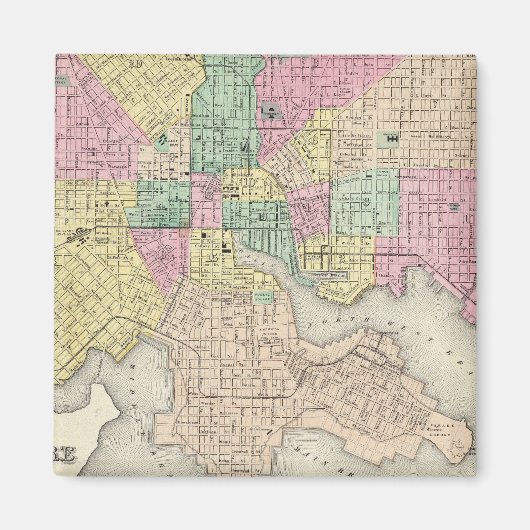 Stad Baltimore Maryland Magneet (Voorkant)