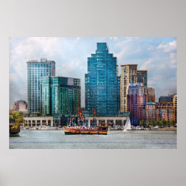 Stad - Baltimore MD - Harbor oost Poster