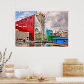 Stad - Baltimore MD - Harbor Place - Toekomstige S Poster (Keuken)