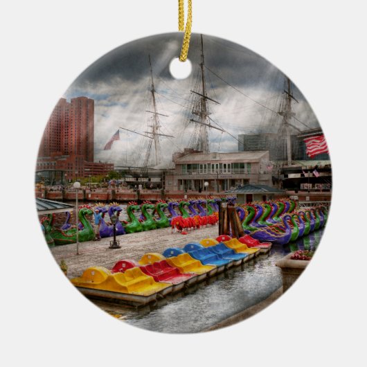 Stad - Baltimore MD - Modern Maryland Keramisch Ornament (Voorkant)