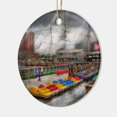 Stad - Baltimore MD - Modern Maryland Keramisch Ornament (Links)