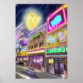 Stad Bars en Casinos | AI Art Poster (Voorkant)