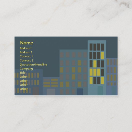 Stad - Bedrijf Visitekaartje (Voorkant)