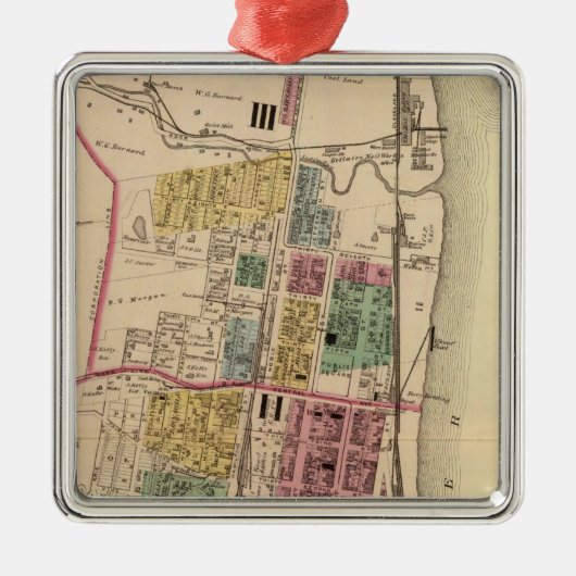 Stad Bellaire, Ohio Metalen Ornament (Voorkant)