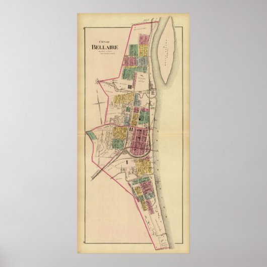Stad Bellaire, Ohio Poster (Voorkant)