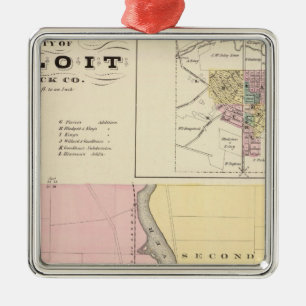 Stad Beloit, Rock Co en Shullsburg Metalen Ornament