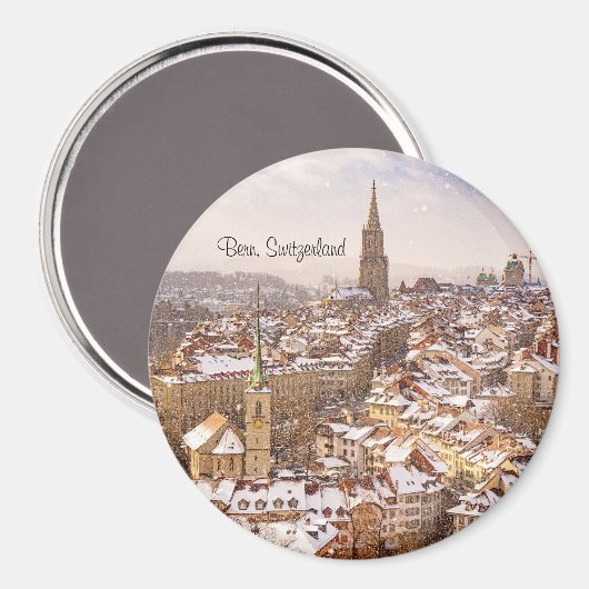 Stad Bern, Zwitserland Magneet (Voorkant / Achterkant)