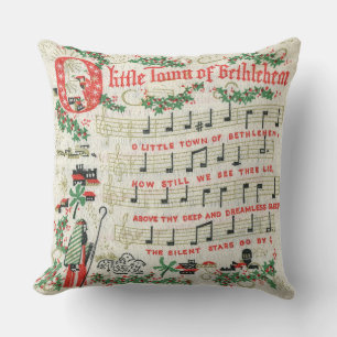Stad Bethlehem lied Vintage Kerstmis Kussen