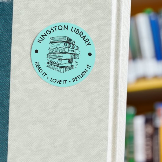 Stad Bibliotheek Lees het, Houd ervan, Geef het te Ronde Sticker