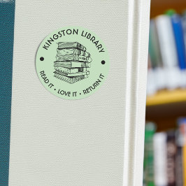 Stad Bibliotheek Lees het Houd ervan Geef het teru Ronde Sticker