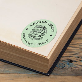 Stad Bibliotheek Lees het Houd ervan Geef het teru Ronde Sticker