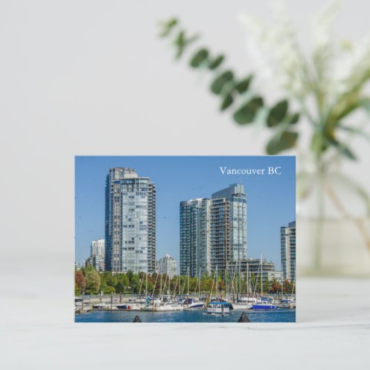 Stad bij het strand Vancouver BC Briefkaart (Staand voorkant)
