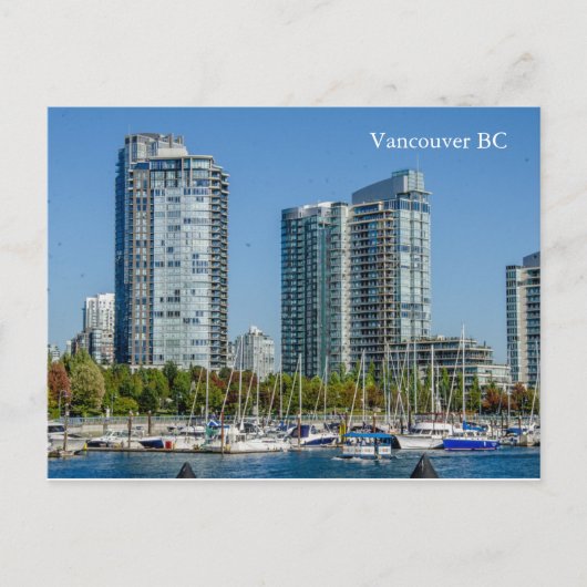 Stad bij het strand Vancouver BC Briefkaart (Voorkant)