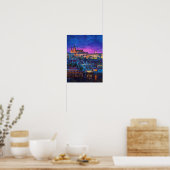 Stad bij nacht poster (Keuken)