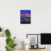 Stad bij nacht poster (Thuiskantoor)
