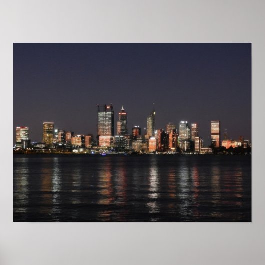 Stad bij Nacht Poster (Voorkant)