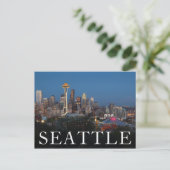 Stad bij nacht | Seattle, Washington Briefkaart (Staand voorkant)