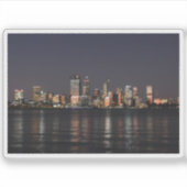 Stad bij Nacht Sticker (Voorkant)
