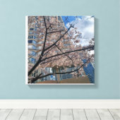 Stad bloeit canvas afdruk (Insitu (Houten vloer))